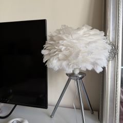 White feather lamp