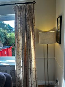 Custom made pencils pleat linen curtains