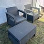 Rattan style plastic garden furniture  no cushions Image 4