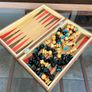 Vintage Decorative Foldable Chessboard with Hand Carved Detail and Chess Pieces 26 cm Square Image 10