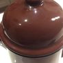 A Vintage Mid Century , Retro Enamel Metal Polish Brown Coffee Pot - Made in Poland - I liter capacity Image 2