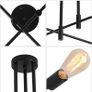 Industrial Semi Flush Mount Pendant Light 4 Light E27 Modern Light Fixture Sputnik Chandeliers Mid Century Ceiling Light Fixture for Office Living Room Bedroom Dining Kitchen (FREE POSTAGE) Image 4