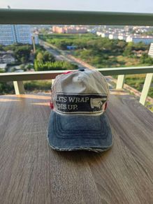 Lets Wrap It Up Castano Distressed Trucker Cap Hat