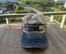 Lets Wrap It Up Castano Distressed Trucker Cap Hat
