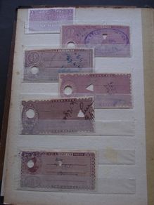 A nice collection of Stamps from India: service and other fees stamps