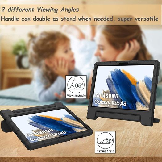 For Samsung Galaxy Tab A8 10.5 2021 Case Kids Shockproof Tablet Smart Cover EVA New Black - FHT11SMTK1