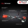 BU-KO 52cc Petrol Strimmer Garden Tool Including: String Trimmer, Brush Cutter with 3T Blade, Steel Wire Strummer Weed Brush Cutting Blade. Great Outdoor Power tool Image 5
