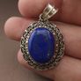 Beautiful Handmade Desgin 925 Silver & Lapis Lazuli Pendant Image 8