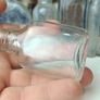 495 - Set of 6 Vintage Clear Glass Screw Cork Top Collectible Decorative Bottles and Jars Image 2