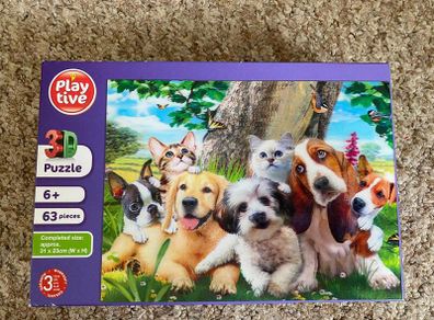 Play tive 3D Cats & Dogs Jigsaw Puzzle - see 2 pics