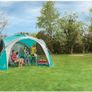 Gazebo Event Dome Shelter, L 3,65M x 3,65M for Festivals, Garden and Camping, Sturdy Steel Poles Construction, Large Event Tent, Shelter with Sun Protection SPF 50+, L, Blue Image 4