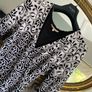 El Corte Ingles Yera Woman Long Dress Black & White Geometric Shaped Size S Image 4