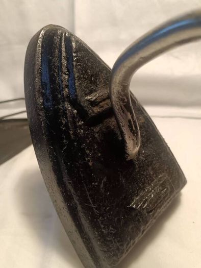 19th Century "Sad" Cast Iron and Cradle