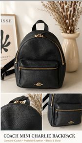 genuine Coach mini pack pack- pebble black