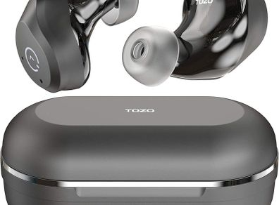 Hybrid ANC Wireless Earbuds Active Noise Cancelling Headphones Bluetooth 5.0 TWS Stereo in Ear Earphones, Immersive Sound Premium Deep Bass Built in 3 Mic Headset,Black
