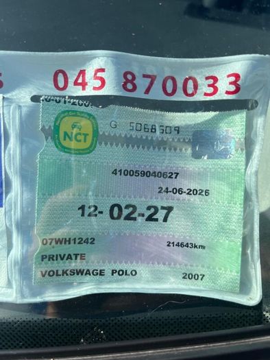 2007 Volkswagen Polo 1.2 Petrol  NCT 02/27