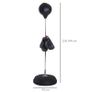 Freestanding Punching Bag Height-Adjustable 126-144 cm with Gloves, Pump and Weighted Base for Kids and Beginners Black Image 2