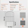 No Dig Fence 731.5 cm (H)x 396.2 cm(L) Animal Barrier Fence, Underground Decorative Garden Fencing with 5.1 cm Spike Spacing, Metal Dog Fence for the Yard and Outdoor Patio, 28 Pack Image 5