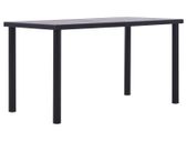 Dining Table Black and Concrete Grey 140x70x75 cm MDF