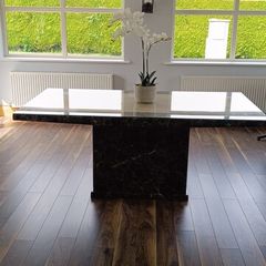 marble dining table with 6 chairs