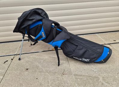 Wilson Staff Golf Stand Bag Black & Blue with Built-In Legs