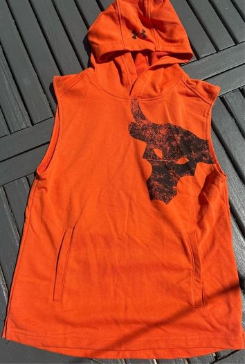 Under Armour Orange Sleeveless Top - Size YLG (Approx Age 12-14 yrs)
