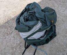 caravan cover with a damaged zip