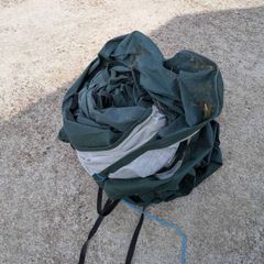 caravan cover with a damaged zip