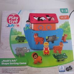 Playtive Junior Noahs Ark Wooden Animal Shape Sorter Sorting Toy