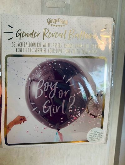 Baby gender reveal balloon