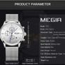 MEGIR Luxury Men Wrist Chronograph Watch Image 3