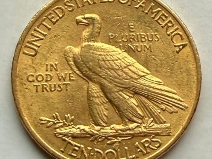1910 U.S.A. Indian Head Gold 10 Dollar Coin. Sovereign 17gm
