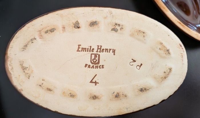 Vintage Emile Henry France No. 4 P2 Oval Lidded Casserole Dish 26cm