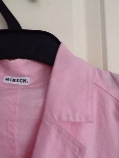 Hirsh pink linen blazer