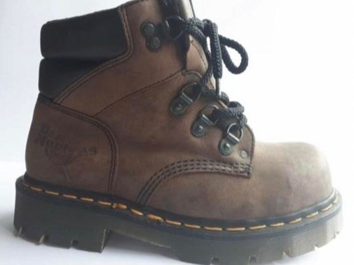 Original Steel Toed Doc Martens Brown Boots size 4