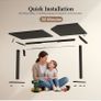 L-shaped Height Adjustable Desk, 160 x (60-90 cm), Electric Standing Desk Image 7