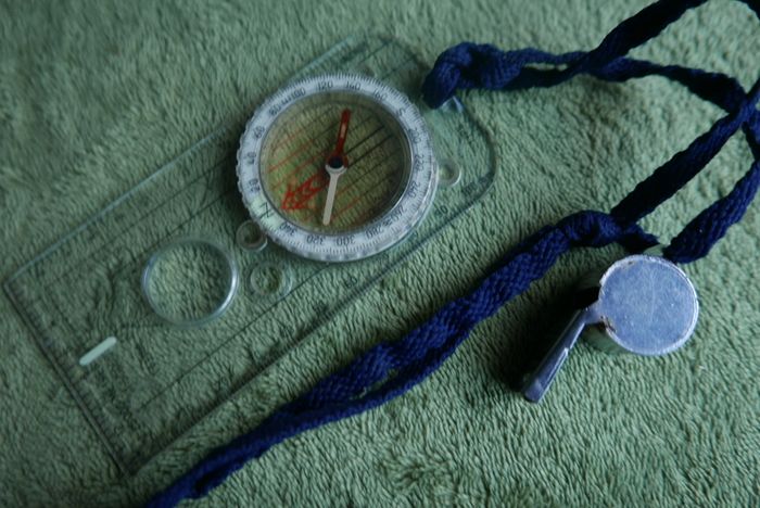 Vintage Outdoors Compass and Spirit Whistle