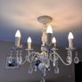 Next Grey Wash 5-Arm Chandelier Light Image 2