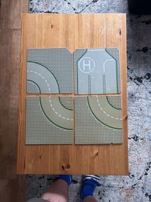 Vintage Lego road plates damaged