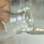 494 - Set of 6 Vintage Clear Glass Screw Cork Top Collectible Decorative Bottles and Jars Image 7