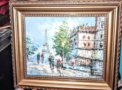 Paris oil painting on canvas