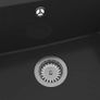 Kitchen Sink with Overflow Hole Black Granite Image 3