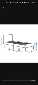 IKEA Single Bed Frame + Mattress