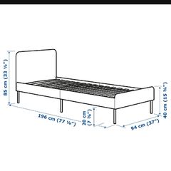 IKEA Single Bed Frame + Mattress