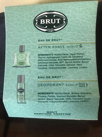 NEW- Brut Travel Bag kit