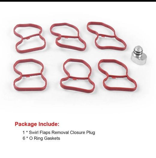Swirl Flaps Plug Remove Kit Delete Kit With 6 Gaskets For BMW N57 N57S E90 E91 E92 E93 F07 F10 F11
