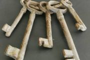 Set of old iron keys