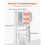 Over The Toilet Storage Cabinet, 168 cm Height Bathroom Storage Organizer with Double Door and Adjustable Shelf, Bathroom Space Saver Image 3