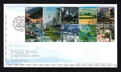 2006 Great Britain England A British Journey Landscapes Commemorative Stamps First Day Cover (FDC)