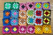 24 Crochet Granny Squares